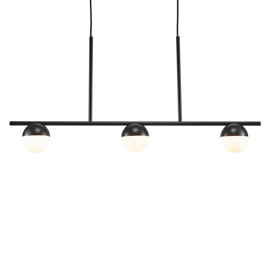 Contina, 3-Pendelleuchte, Schwarz - G9, max. 5W, IP20