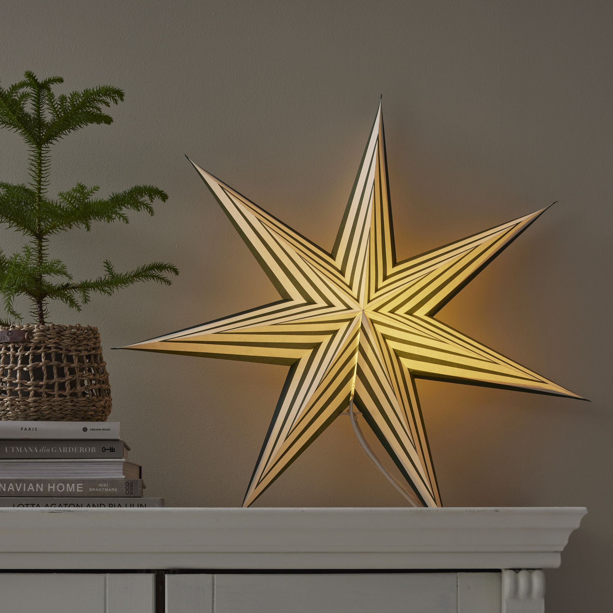 Paper Star Stripe - Indoor, , Weiss
