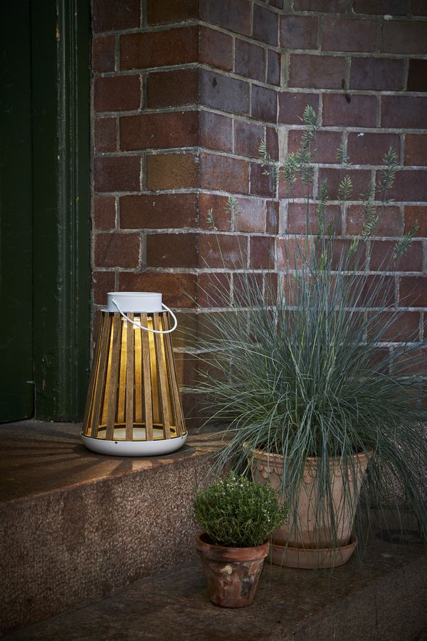 Solar Laterne Catania - Beige, Lichtfarbe Warmweiss