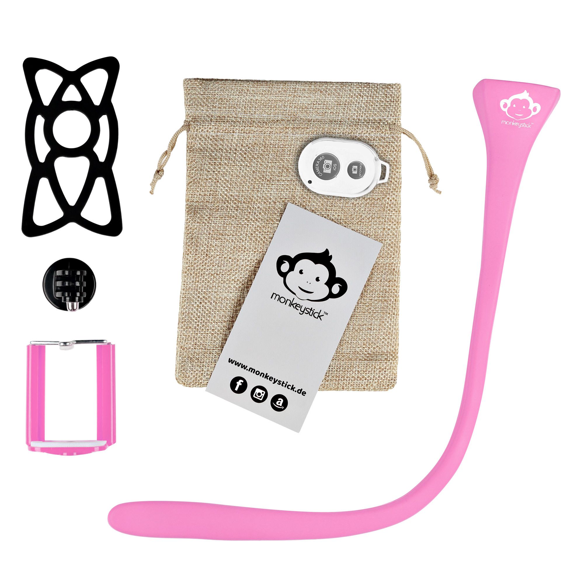 Monkeystick - Bluetooth, 42 cm, 120 gr., rosa