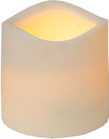 LED Pillar Kerze Paul - Outdoor, Beige, 7.5cm Höhe, Timerfunktion