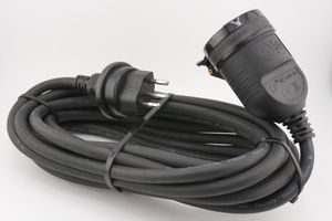 IP55 Verlängerungskabel 5m - 5.0m, T.13, IP55, H07RN-F 3G1.5mm2, 250V - 10A / max. 2500W, schwarz, S+