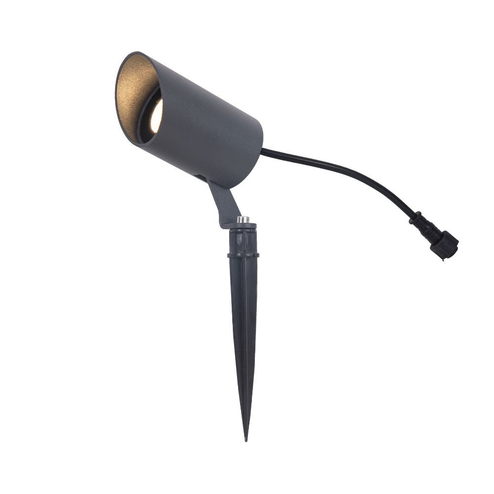 Playlight 24V Spot 36° - 24V DC, 5W, lm, 3000K, IP65, 36°, anthrazit, inkl. Spike