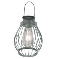 LED Deko-Solarleuchte h: 21.5cm silber - IP44, warmweiss
