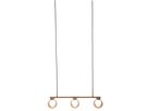 3er Pendelleuchte  DONIKA  L: 64cm - IP20, G9, Braun