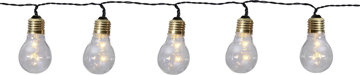 Lichterkette Glow Batteriebetrieben - IP44, Gelb, 5 LED's, 100cm