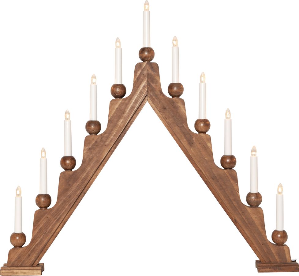 Kerzenleuchter Stellan - IP20, Braun, Warmweiss