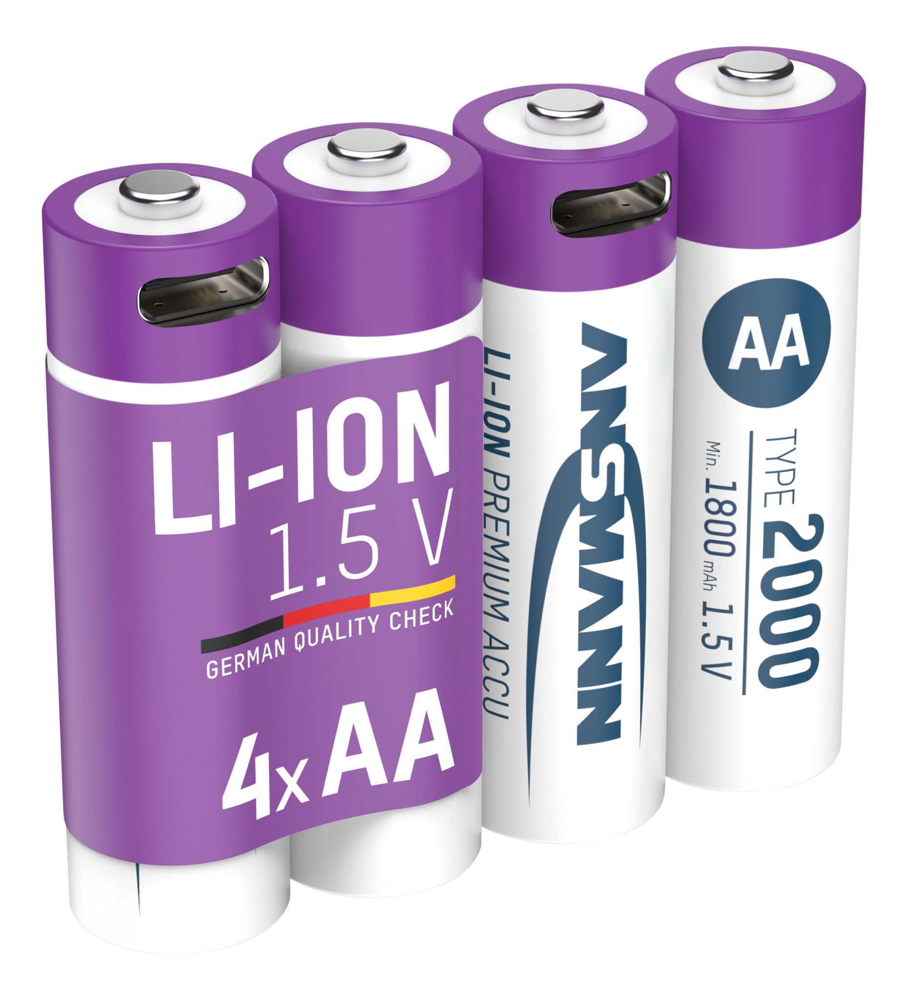 NiMH batteria ricaricabile Micro AAA 550mAh, 2er blister - 4er Kartonage