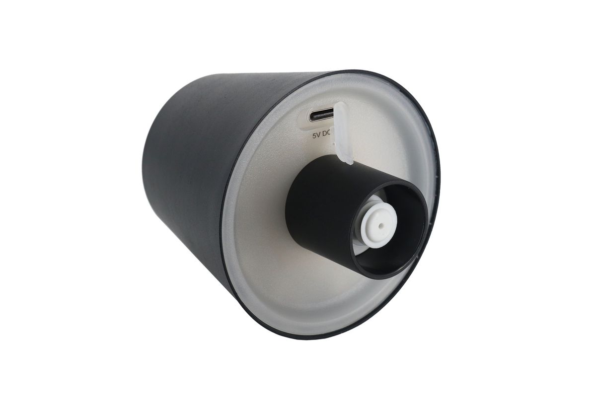 Akku Tischleuchte Wine Bottle USB-C GINI Schwarz - IP54, RGBW, 250lm