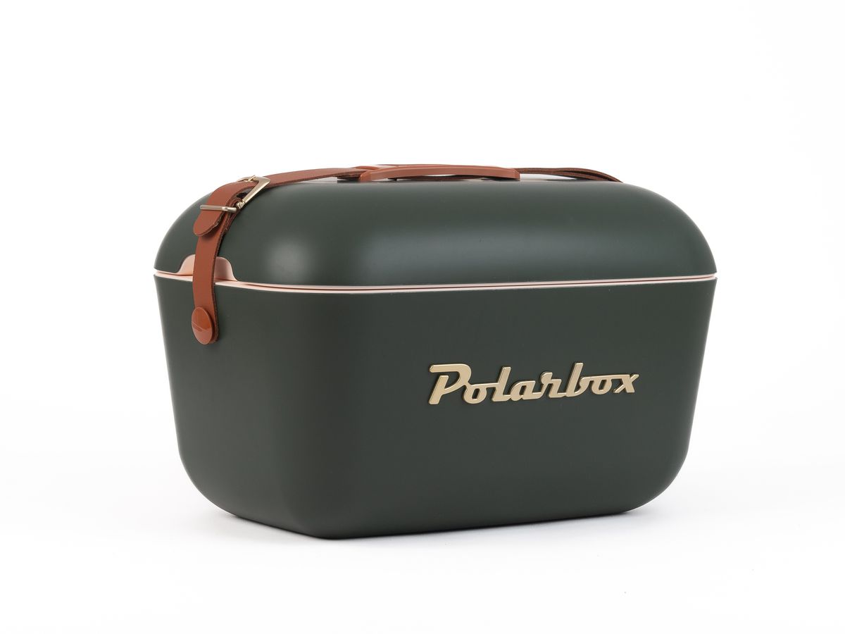 Polarbox Retro Cooler Waldgrün - Gold 20l - Kühlbox, 20l, Vintage Design