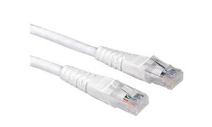 Kabel RJ45 10.0m - Patchkabel Kat.6 (Class E) UTP, weiss, 10m