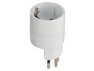 Reiseadapter NO BLOCK - Eingang: Schuko Typ F | Ausgang: Schweiz T12, 10A Sicherung, weiss, VPE10