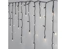 LED crispy white, Icicle Vorhang, 480 LEDs - Schwarz, 3000K, 1190cm x 55cm