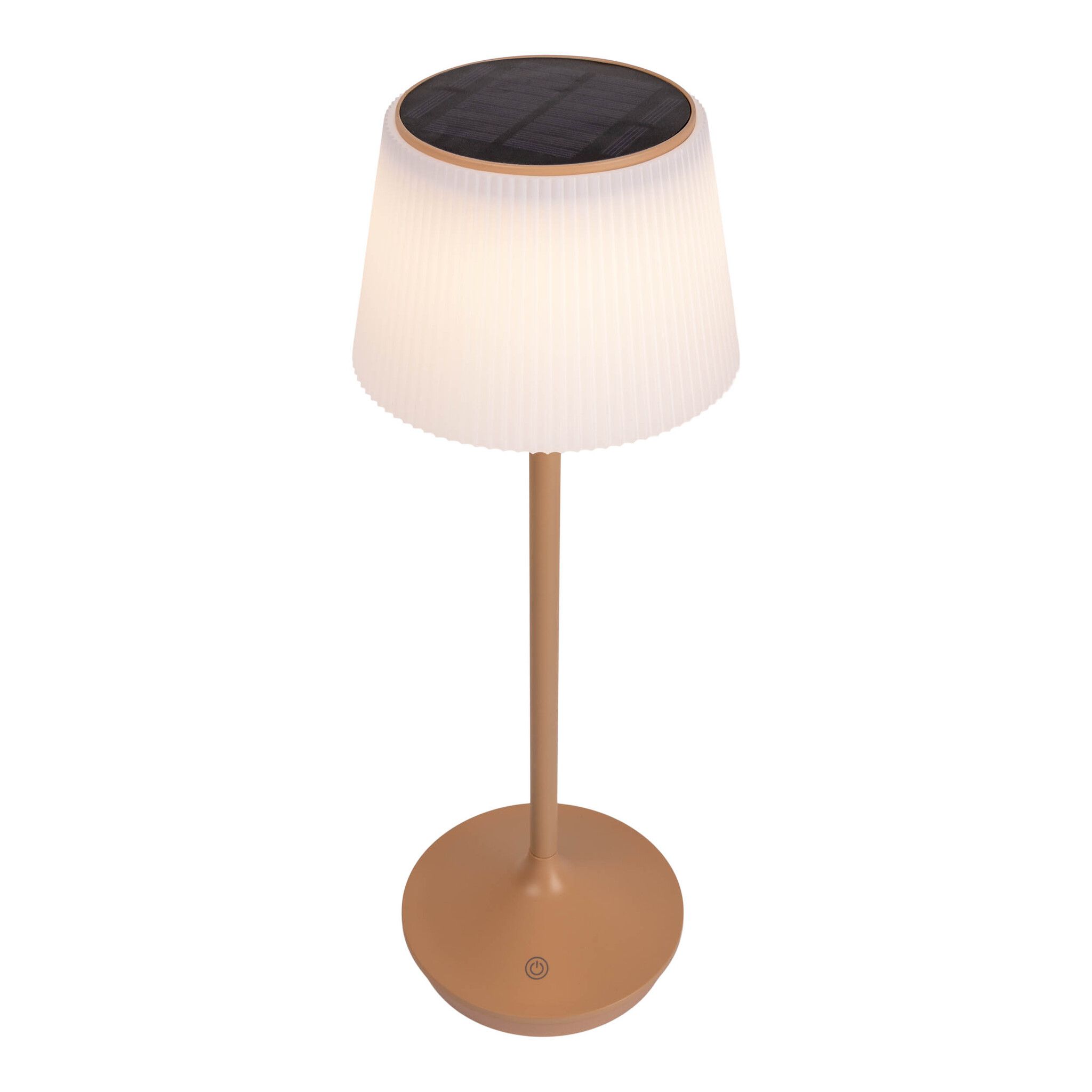 Solar- Akkutischleuchte EMMI almond inkl. CCT  Touch H: 38 cm - LED-Modul, 3W, IP44