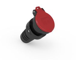 Kupplung T15 IP55 schwarz - Kupplung Typ 15, 3L+N+PE, 10 A, 440/250 V, IP55