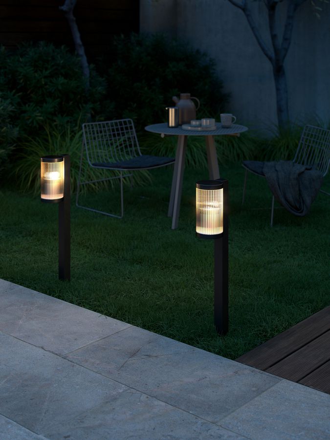 Wegleuchte COUPAR - 1xE27 (exklusiv), max.25W, IP54, schwarz, dimmbar (optional Leuchtmittel), D=145mm, H=800mm