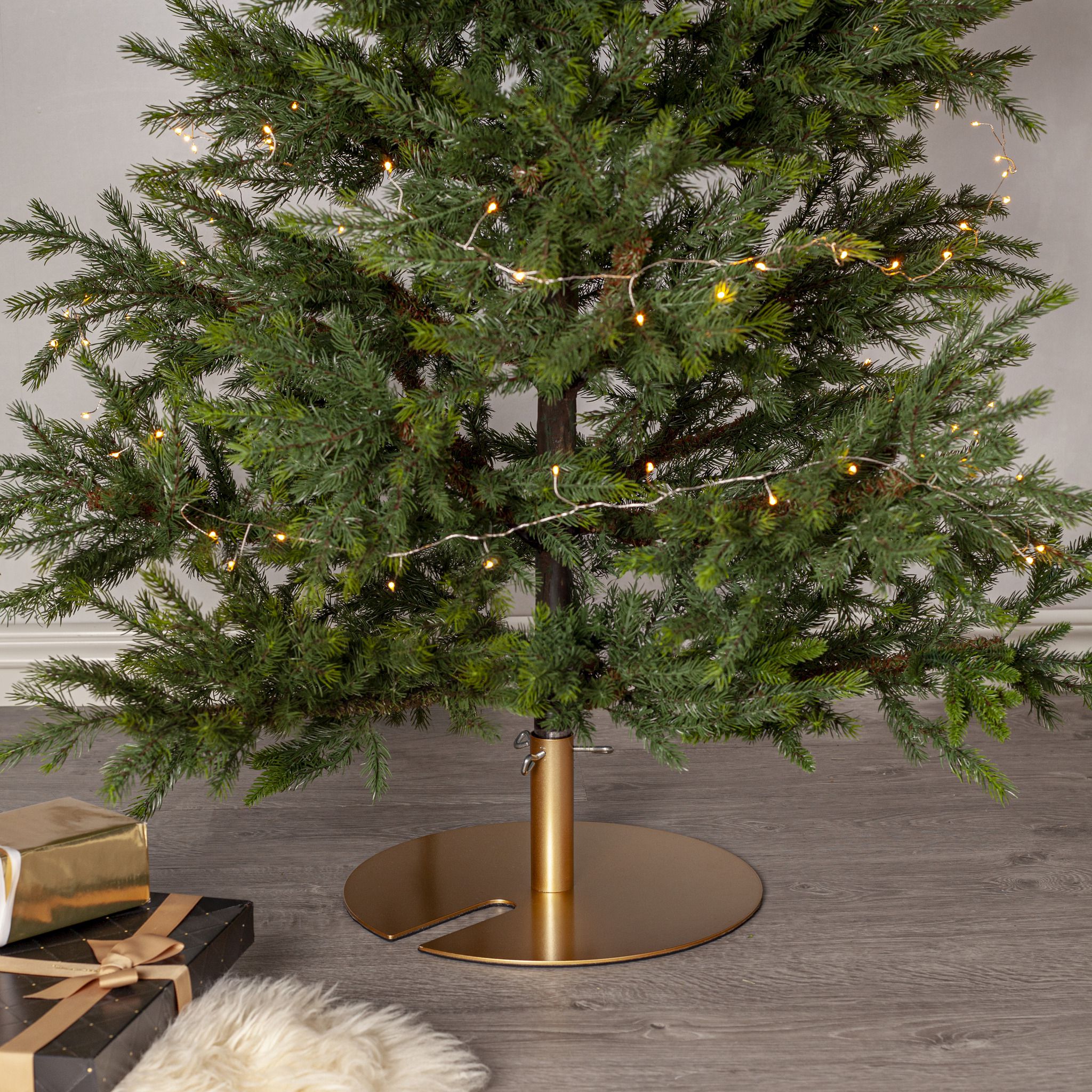 Weihnachtsbaum Fuss - 37x37x14.5cm, Gold