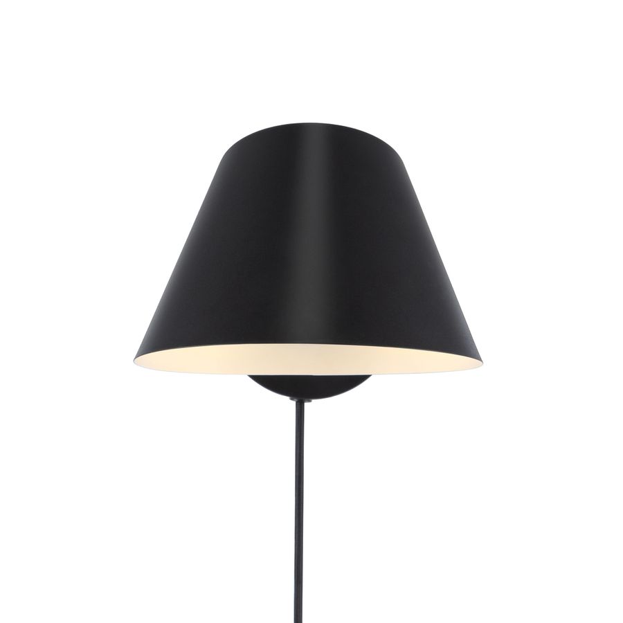 Stay Short, Wandleuchte, Schwarz - E27, max. 60W, IP20