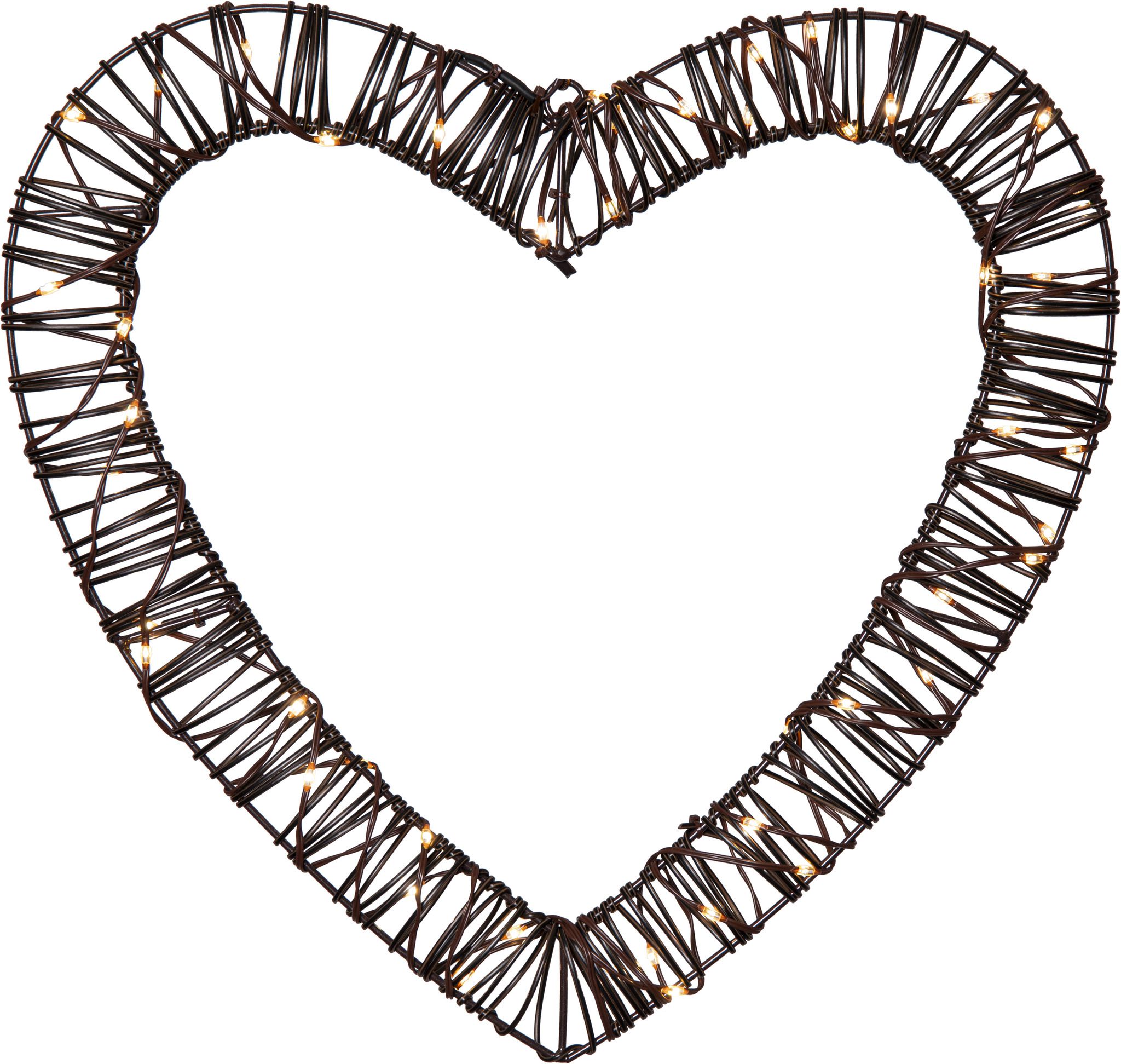 Outdoor Decoration Vicke Heart - Indoor, Outdoor, Warmweiss, Braun