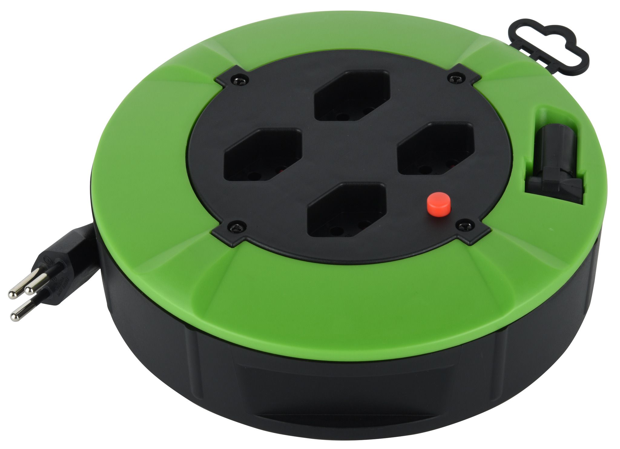 Kabelbox 7m - 7m Kabel, 4xT13, grün/schwarz