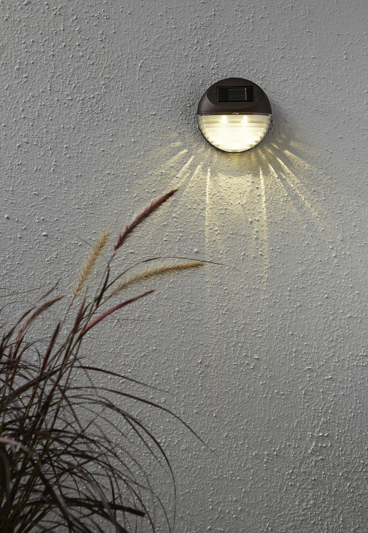 Lanterna a parete solare 3-p Fency - Braun, Lichtfarbe Warmweiss
