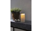 LED Pillar Kerze M-Twinkle - Outdoor, Elfenbein, 15cm Höhe, Timerfunktion