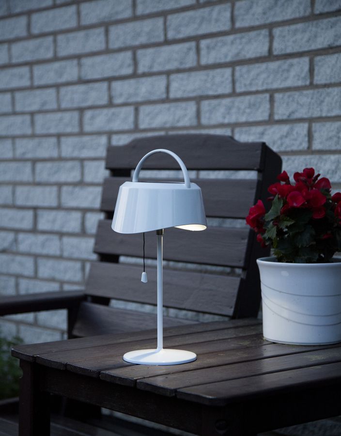 Lanterne solaire Cervia - Weiss, Lichtfarbe Warmweiss