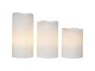 LED Pillar Kerze 3P May - Indoor, Weiss, 15cm, Timerfunktion