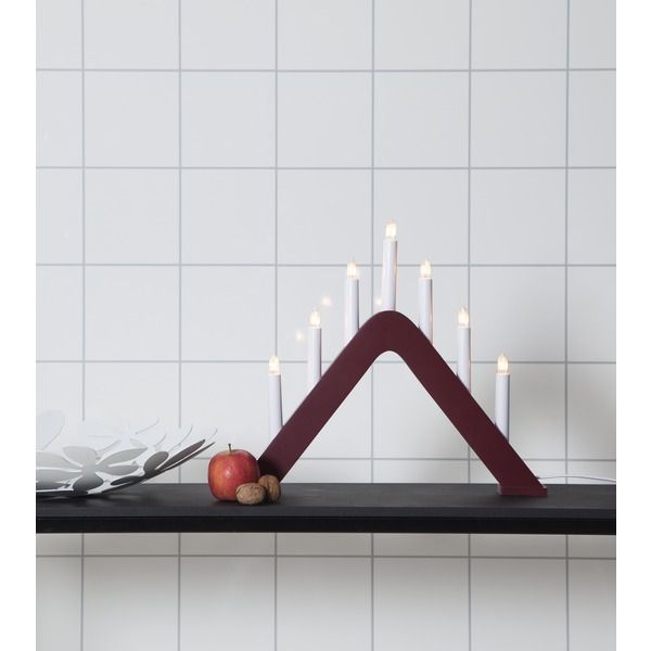 Kerzenleuchter Jarve - IP20, Rot, Warmweiss
