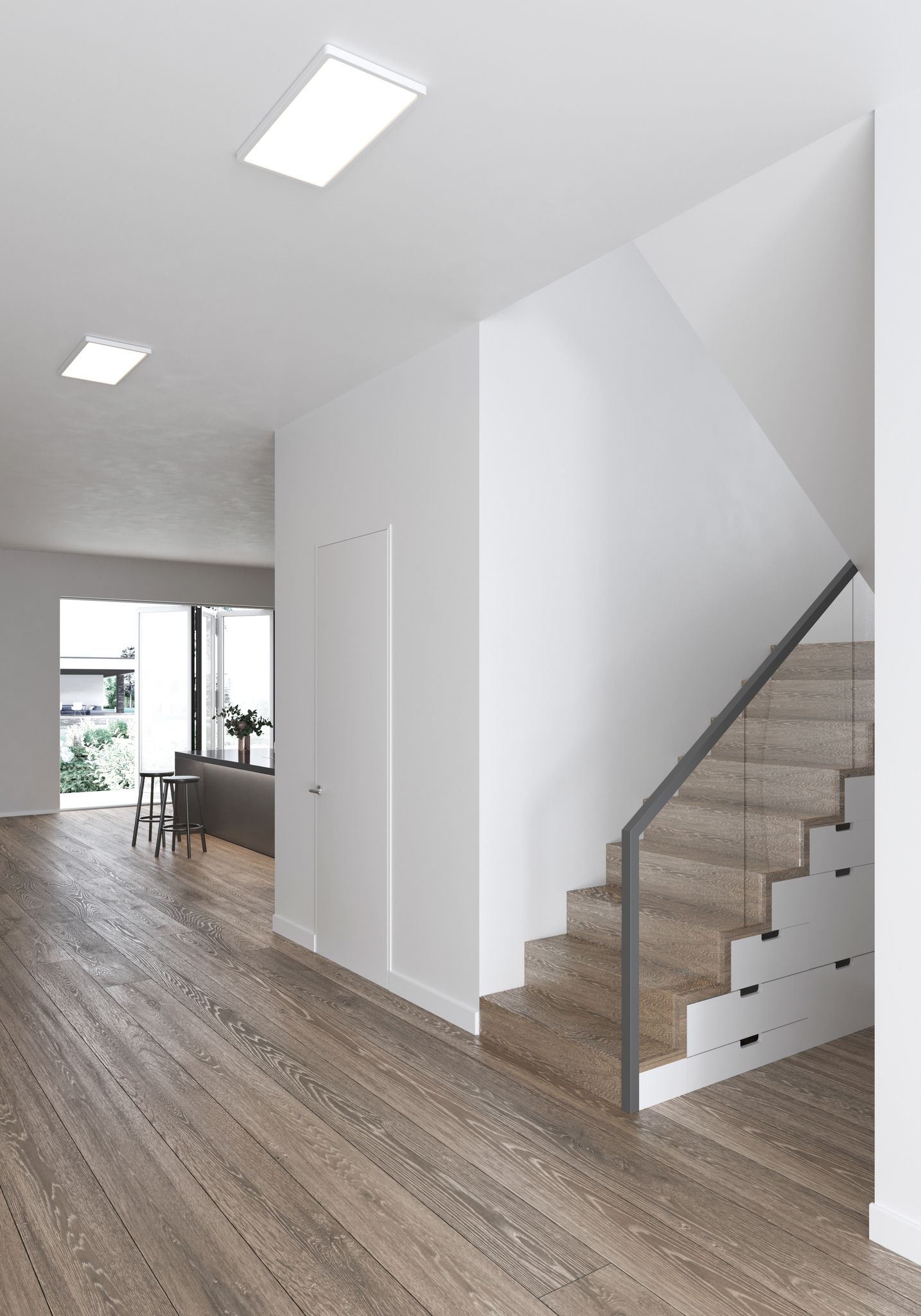 Harlow 60x30 Deckenleuchte IP54 3-Step Weiss - IP54, LED Modul