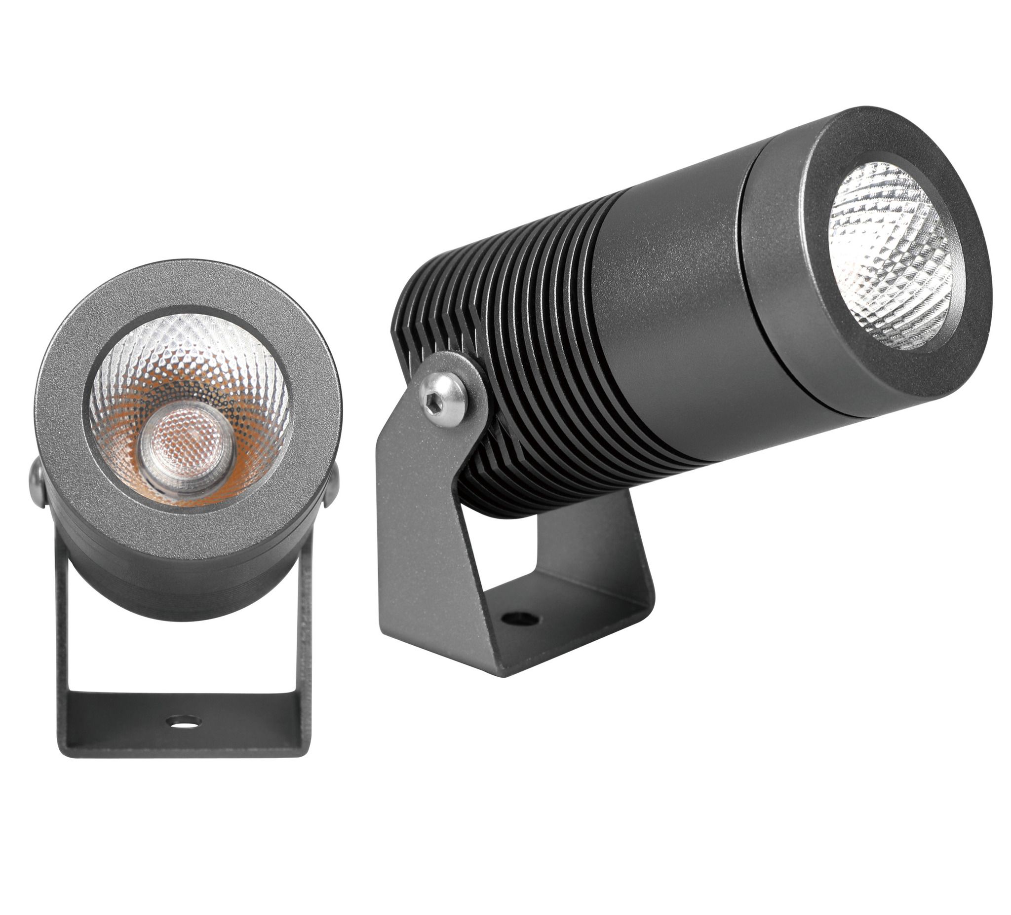 LED Niedervolt-Gartenstrahler NOELLE (24VDC) - 24V DC, 8W, 560lm, 2700K, IP67, CRI80, 40°, dunkelgrau, dimmbar, D=44mm, L=90mm