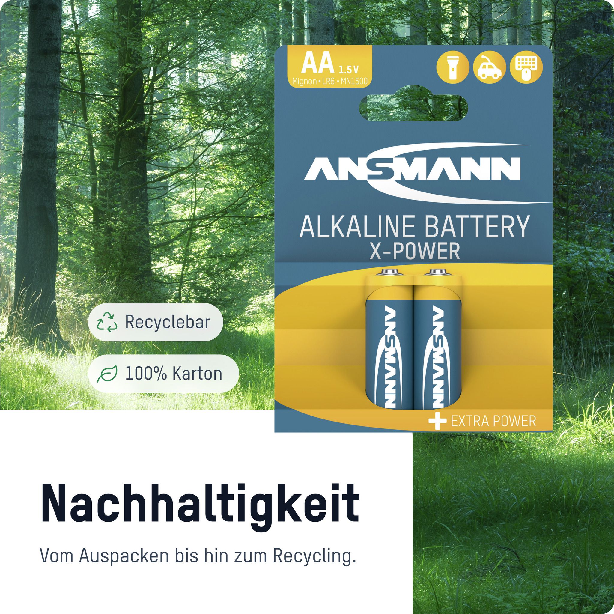 Alkaline X-POWER AA/LR6 - 20er Karton-Blister