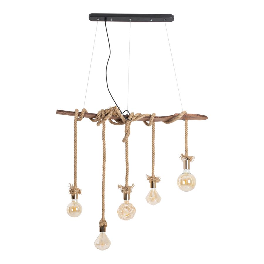 Pendelleuchte Rope 5flg. - E27, 200W, IP20