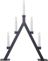 Kerzenleuchter Oliver - IP20, Schwarz, Warmweiss
