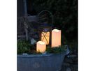 LED candela di plastica Paul - Outdoor, Beige, 7.5cm Höhe, Timerfunktion