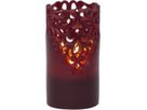 LED Pillar Kerze Clary - Indoor, Rot, 15cm Höhe, Timerfunktion
