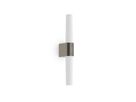 Helva,  Doppel- Wandleuchte, Nickel - LED Modul, 9W, IP44