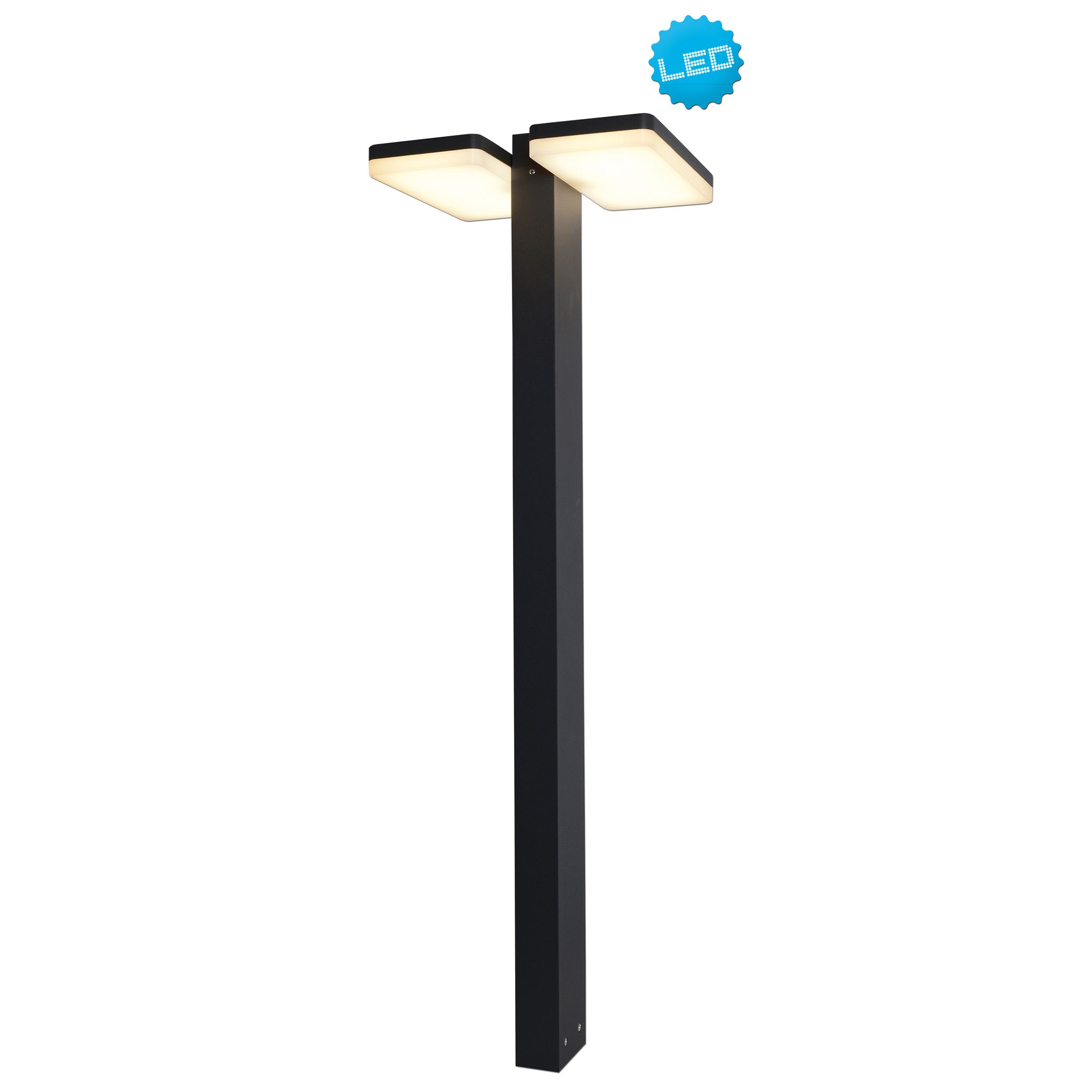 LED-Außensockelleuchte Clair - IP44, warmweiss, 12W