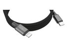 Magnetisches Kabel USB Typ-C auf Lightning - 120 cm,  schwarz