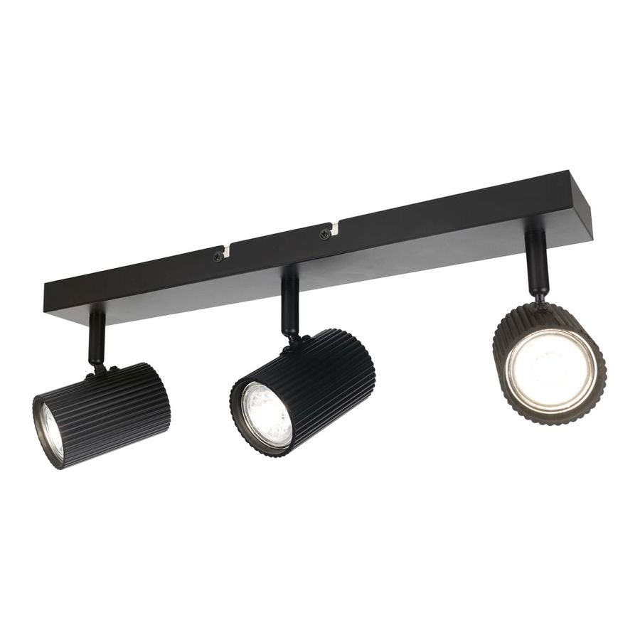 3er Spot-/Deckenleuchte  TINNIS  L: 41cm schwarz - IP20, GU10, Schwarz