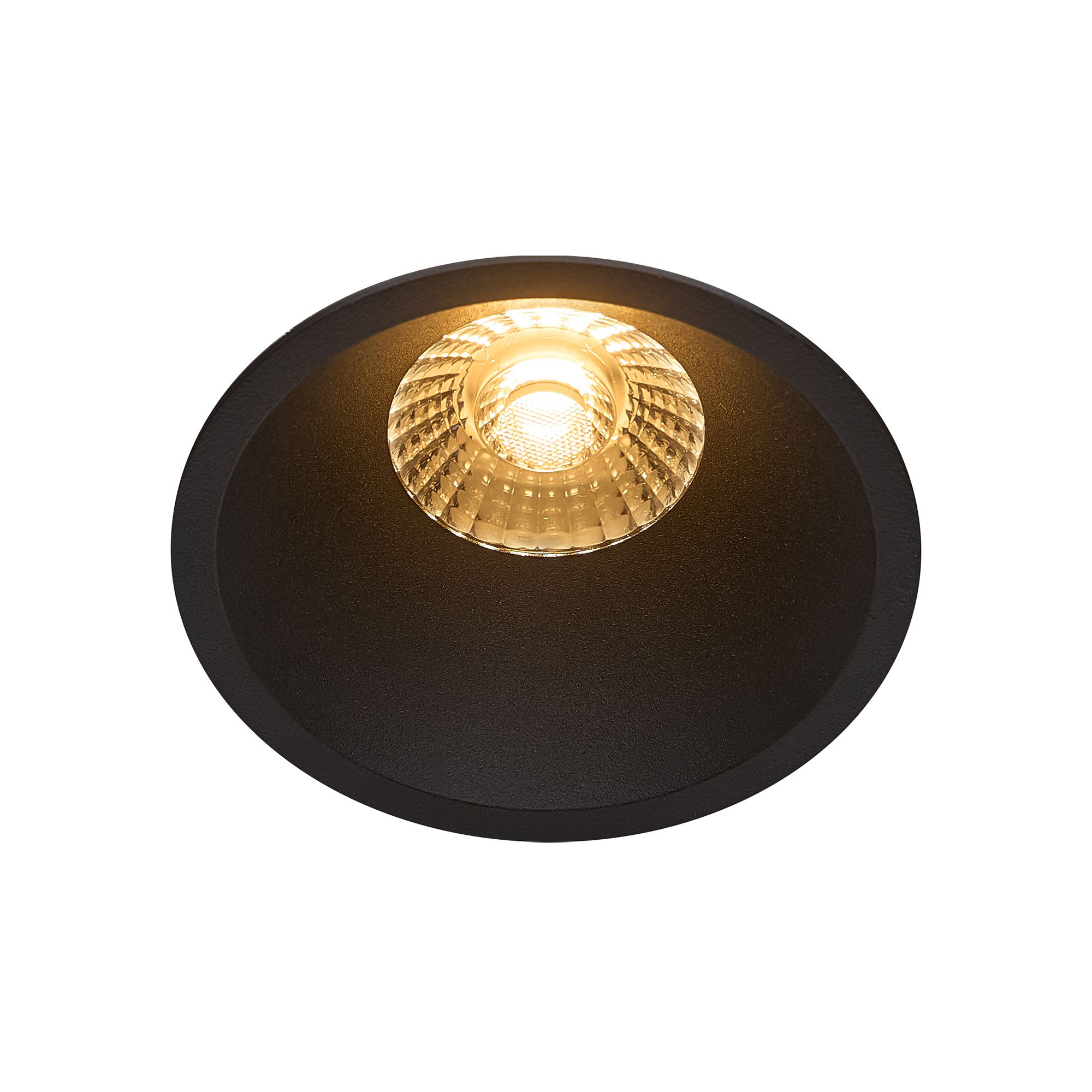 LED Einbaudownlight ALBRIC - 8W, 535lm, 2700K, IP44, CRI 90, schwarz, dimmbar, D=90mm, H=49mm, BL=83mm
