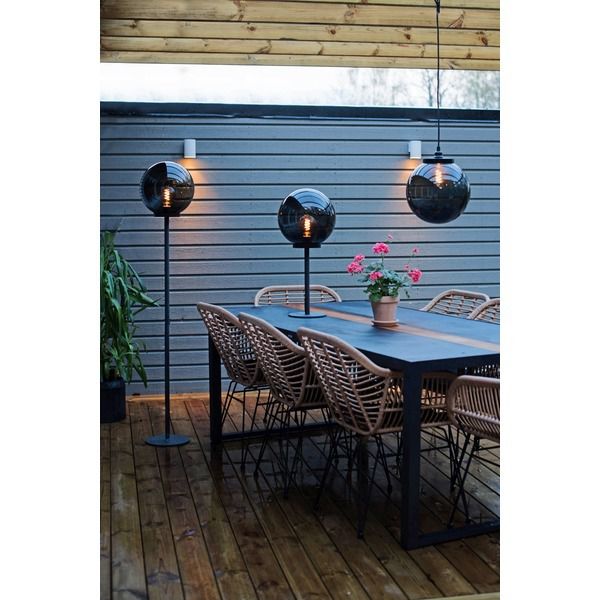 Tischleuchte Orby - IP44, E27, Schwarz