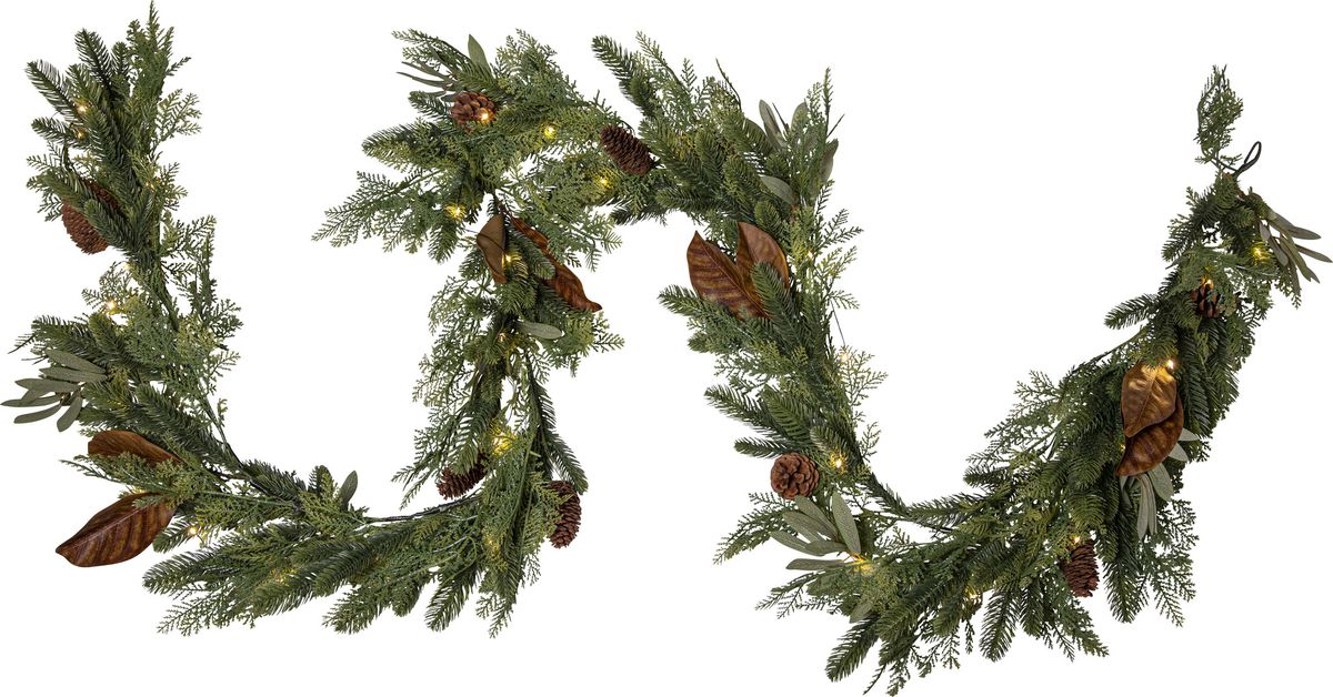 Girlande Mixi - Indoor, Warmweiss, Grün