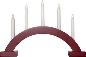 Kerzenleuchter ABBE - IP20, Rot, Warmweiss