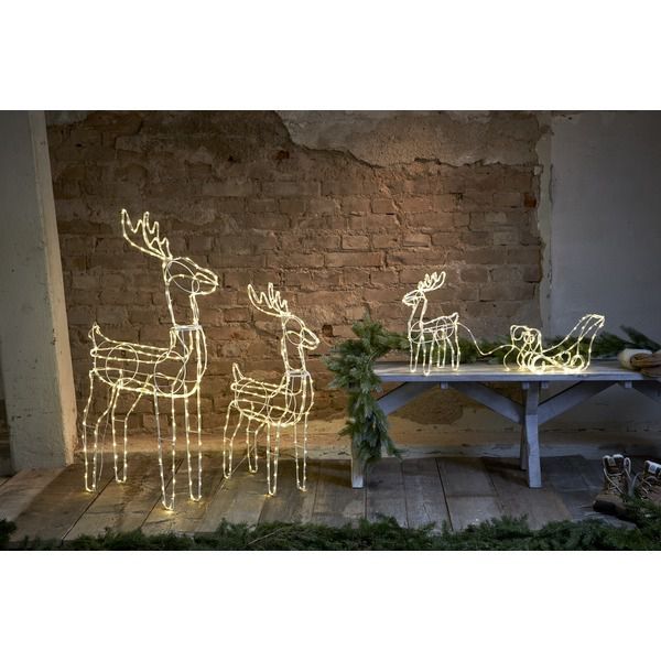 Silhouette Tuby Deer - IP44, Warmweiss, 160 LED