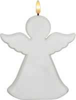 Outdoor Dekoration Flamme Angel - Outdoor, Weiss, 18.5 cm Höhe, Timerfunktion