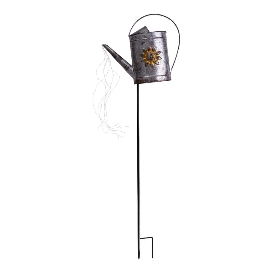 LED-Solar Erdspieß Gießkanne h: 110cm verzinkt - LED-Solar Erdspieß Gießkanne h: 110cm verzinkt