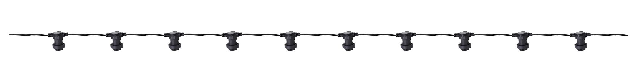 LED Party-Deco Illuminationskette Solo - 10xE27, IP44. IP55 Stecker, L=10m