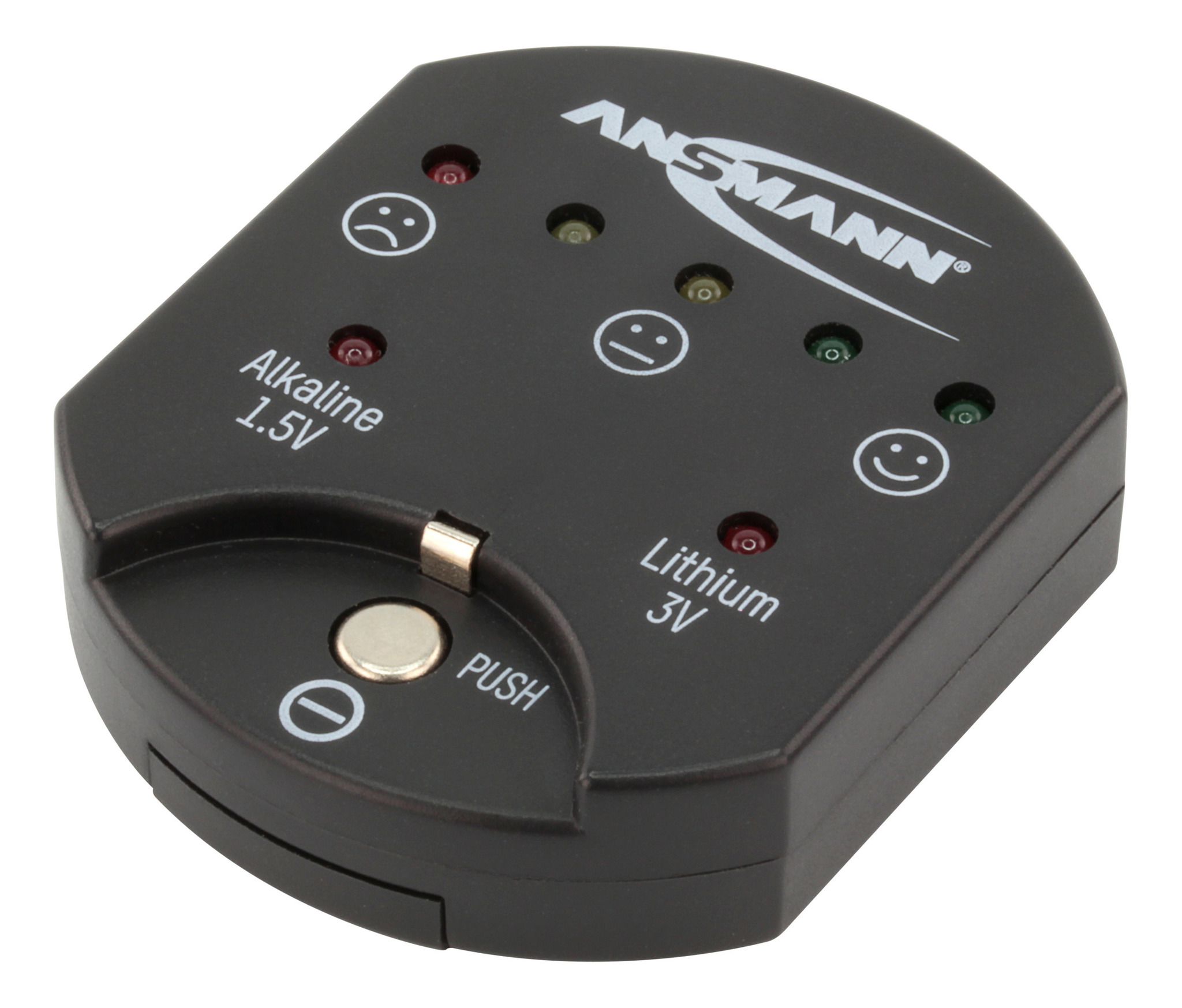 Batterietester für Alkaline- und Lithium-Knopfzellen - inkl. CR1620 Knopfzelle zum Betrieb des Testgerätes