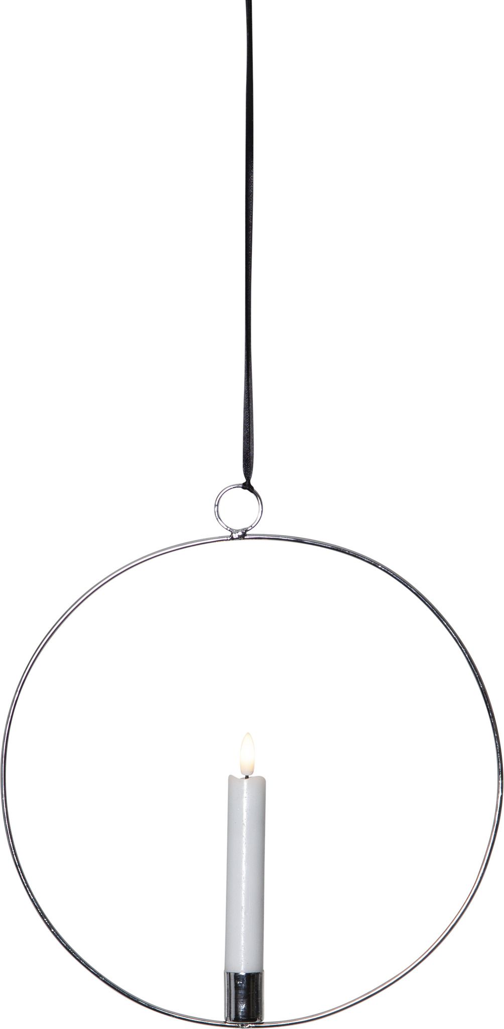 Indoor Decoration Flamme Ring - Indoor, Silber, 30cm Höhe, Timerfunktion